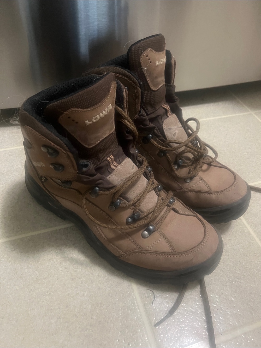 Lowa Brown Waterproof Leather Hiking Boots